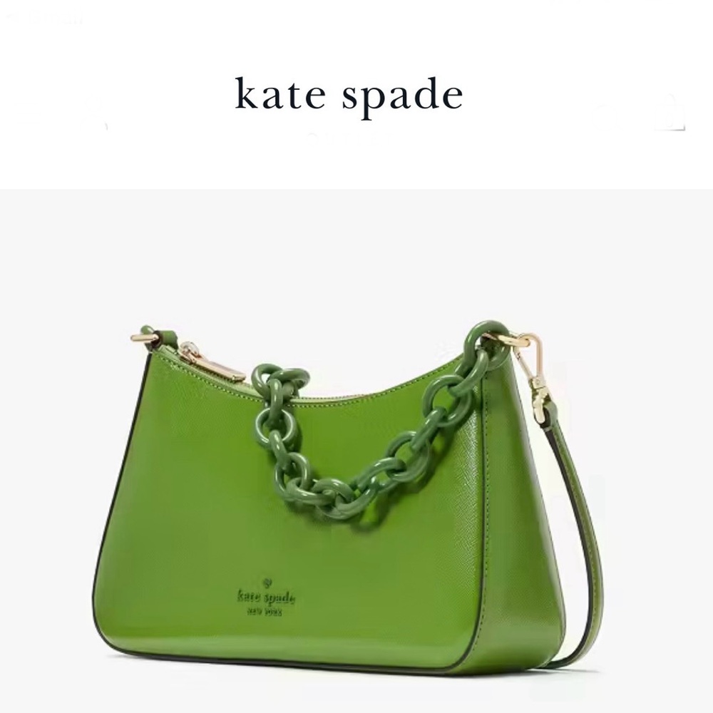 Kate Spade NEW YORK, Handbag+, Matching Chain Link, Apple Green, Authentic